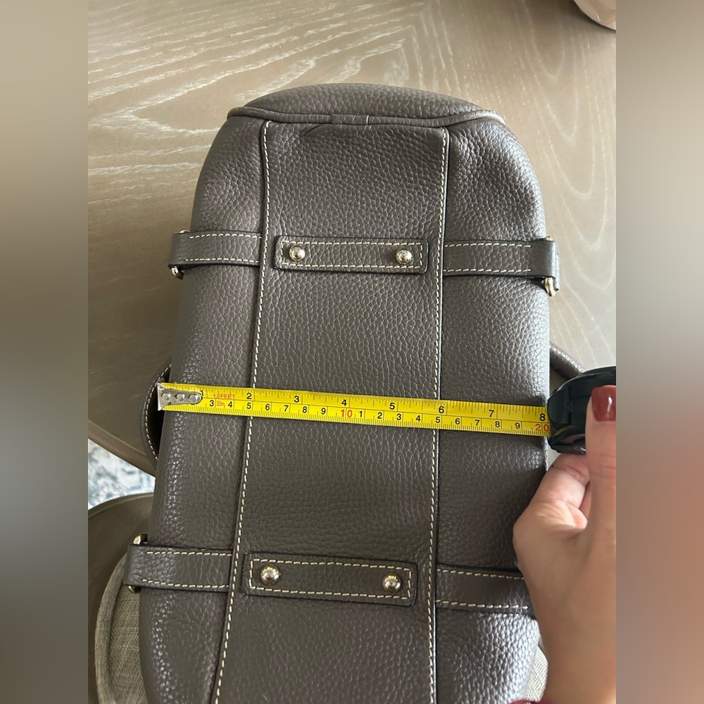 Dooney & Bourke elephant grey Leather Satchel - Picture 15 of 16